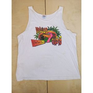 Vintage Miller Lite Oasis White Tank top shirt